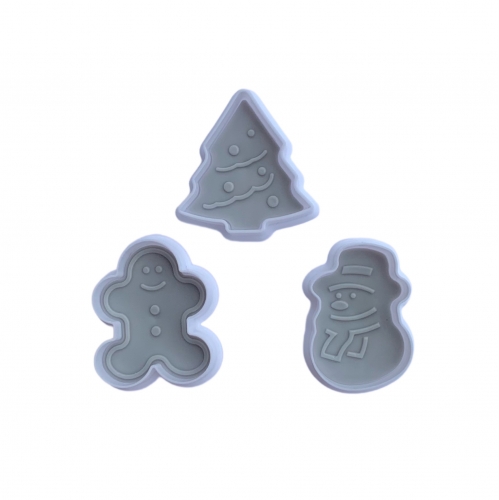 3 DB FONDANT KISZÚRÓ - FENYŐFA,HÓEMBER,MÉZI