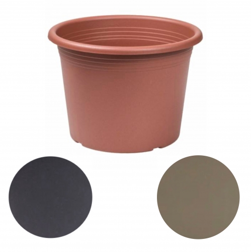 KEREK  MŰANYAG VIRÁG CSERÉP - 18 CM