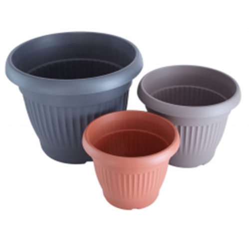 BORDÁS KEREK MŰANYAG VIRÁG CSERÉP - 50 CM