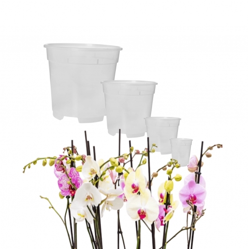 ÁTLÁTSZÓ MŰANYAG ORCHIDEA CSERÉP - 12 CM