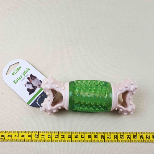 KÉTSZÍNŰ CSIPOGÓ GUMI KUTYACSONT