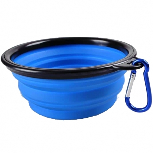 ÖSSZECSUKHATÓ ITATÓ, ETETŐTÁL KARABÍNERREL 13 CM